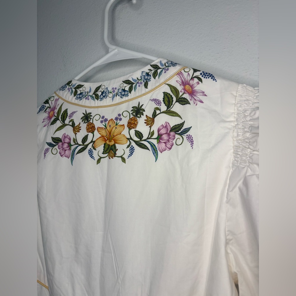 Farm Rio NWT SWEET BLOOM DREAMSCAPE OFF WHITE MINI DRESS SZ MEDIUM - Picture 11 of 11